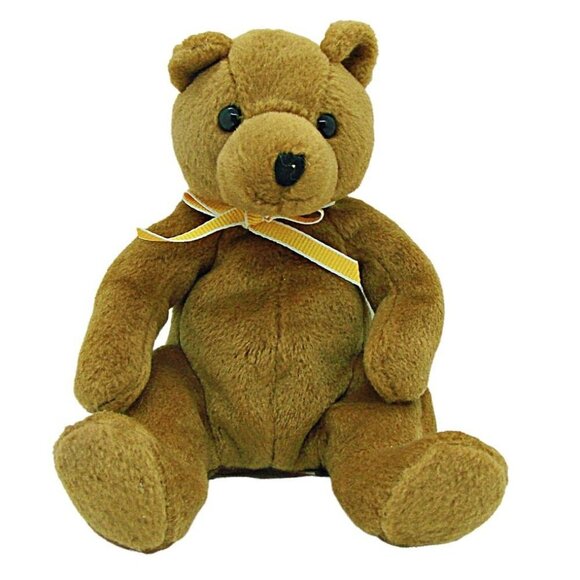 Ty Beanie Babies Sherwood The Bear Brown Stuffed Plush Soft Toys 7" Collectible - Picture 1 of 8